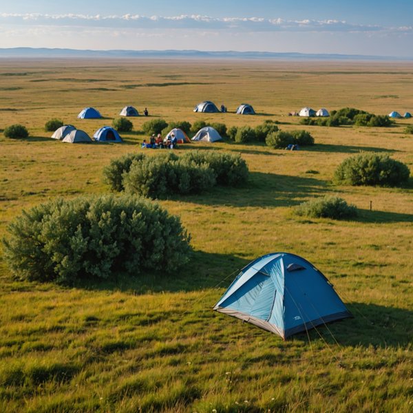 Quelles sont les meilleures pratiques pour camper en région de steppe en été?