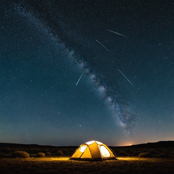 Quelles sont les techniques pour observer les étoiles filantes en camping en région de hautes plaines?
